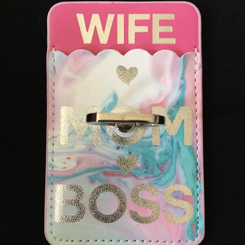 NEW! “Wife. Mom. Boss.” Stick-on Cell Phone Holder